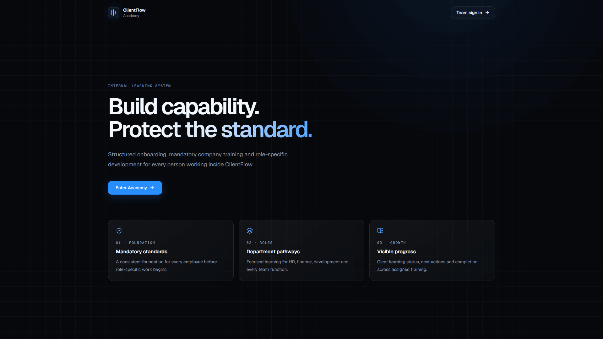 ClientFlow Academy project preview